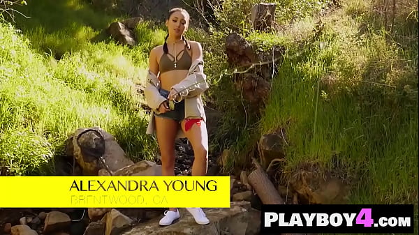 All natural Asian MILF babe Alexandra Young shows hot body after she removed sexy lingerie